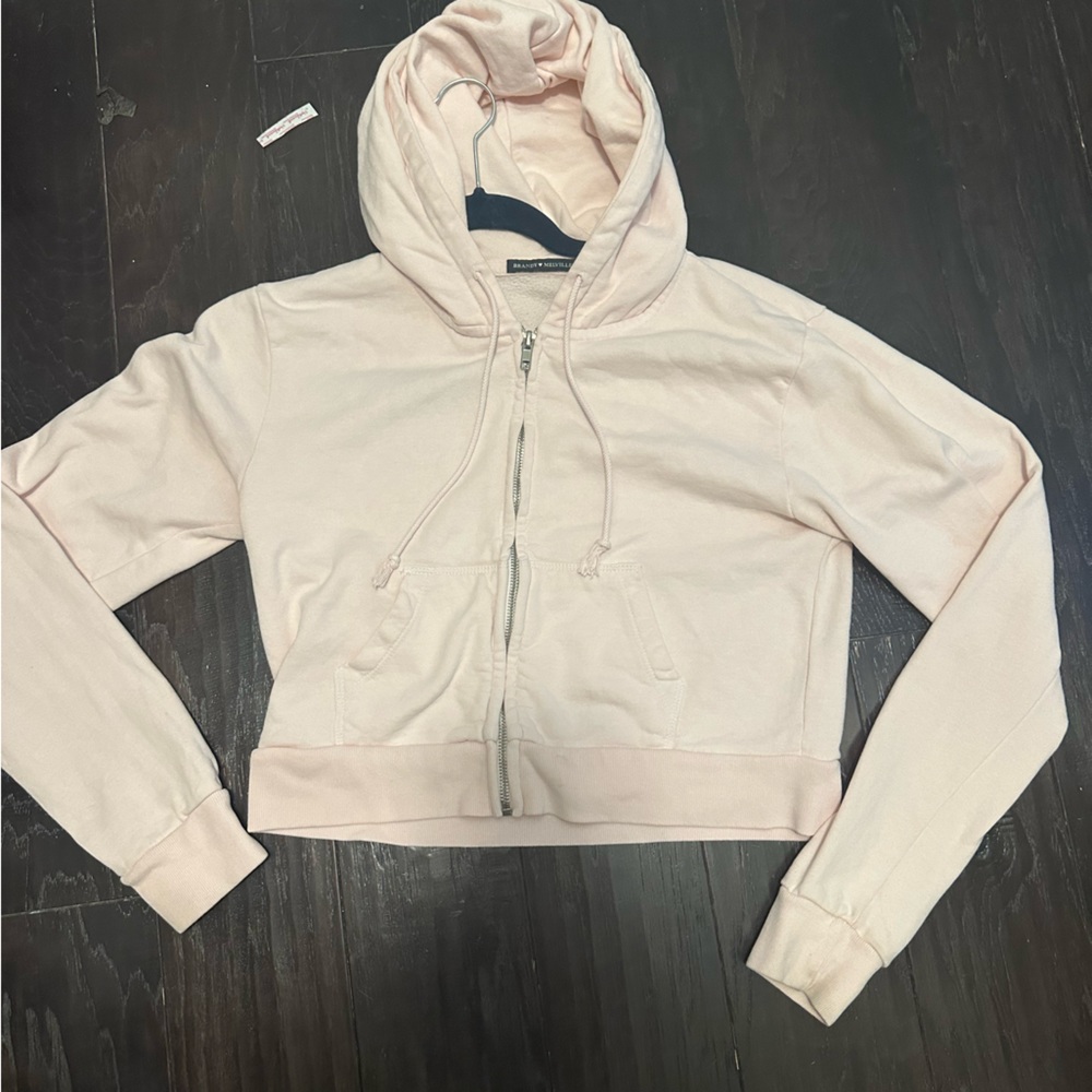 brandy melville cropped zip up